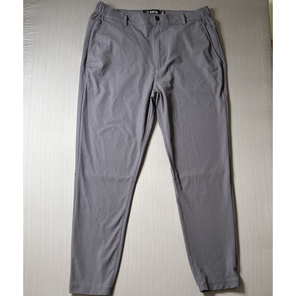 Cuts Men AO Jogger Pants XL Gray Slim Fit Stretch Athleisure Tech MB10057L